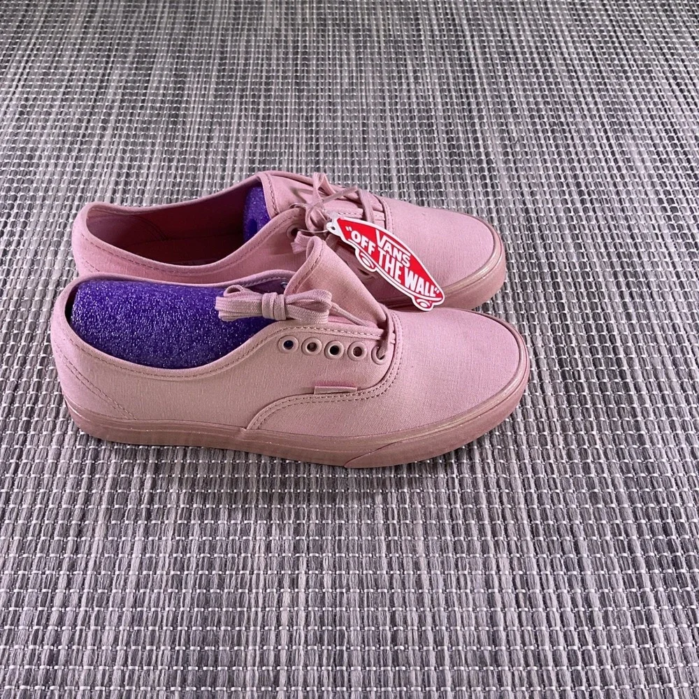 Vans Authentic Classic Sneakers Canvas Shoes Woman Size 8 Men 6.5 Pink On Pink - Picture 3 of 8